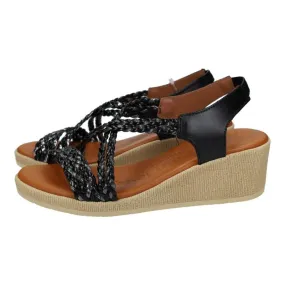 24103 Sandalias Trenzas color NEGRO