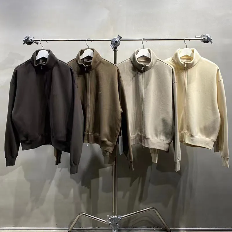 24fw Winter Winter Men Letter Stand Collar Cardigan de gran tamaño Skatie Skatie Skator Sweper Sweetsex 1019