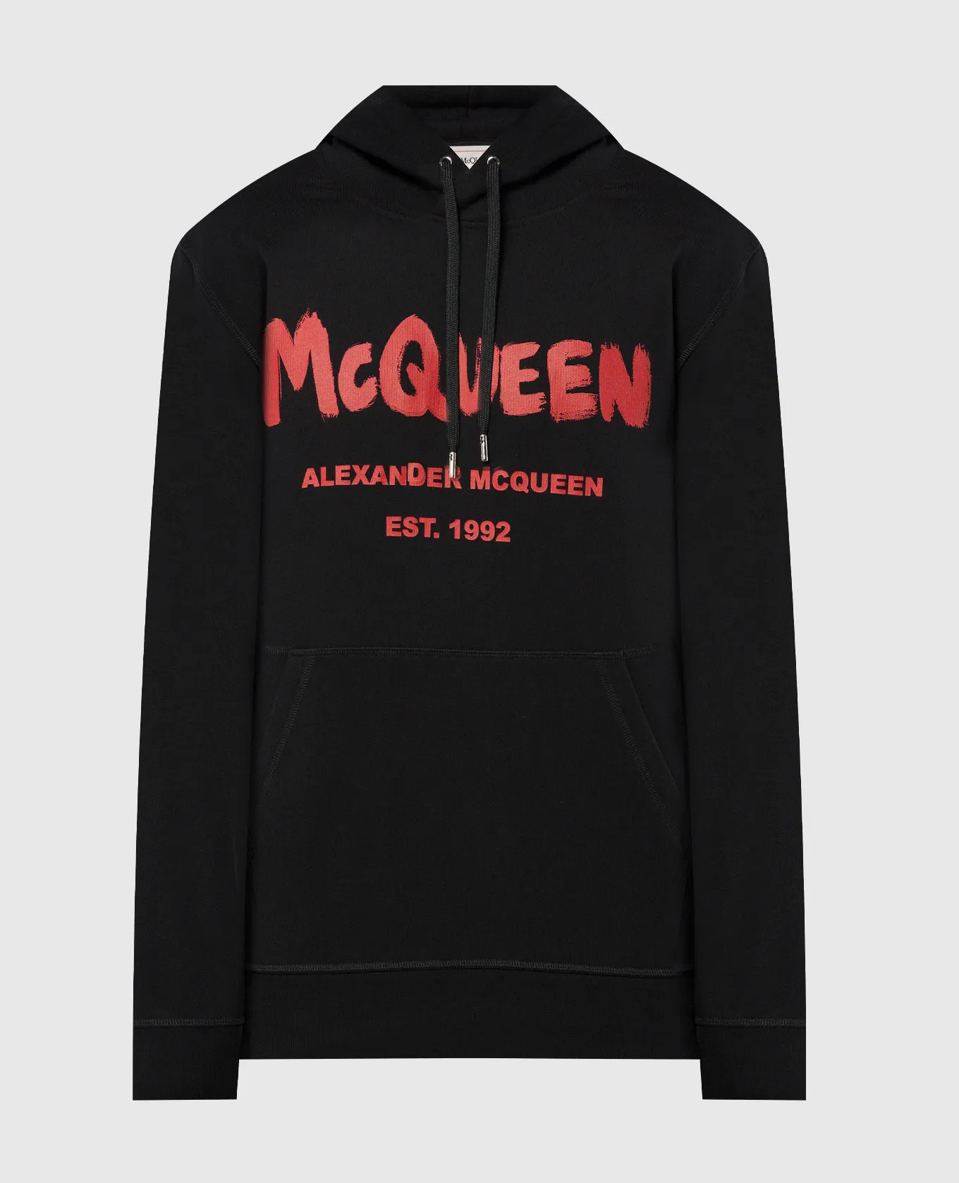 Alexander McQueen Black hoodie with logo print