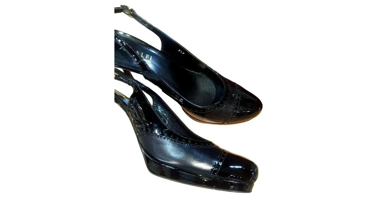 Autre Marque sandalias de charol Negro 