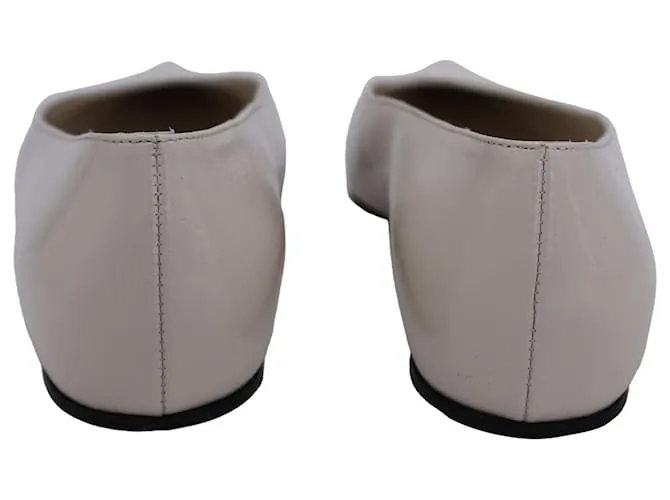 Bailarinas asimétricas Totême en cuero de ternera crema Blanco Crudo 