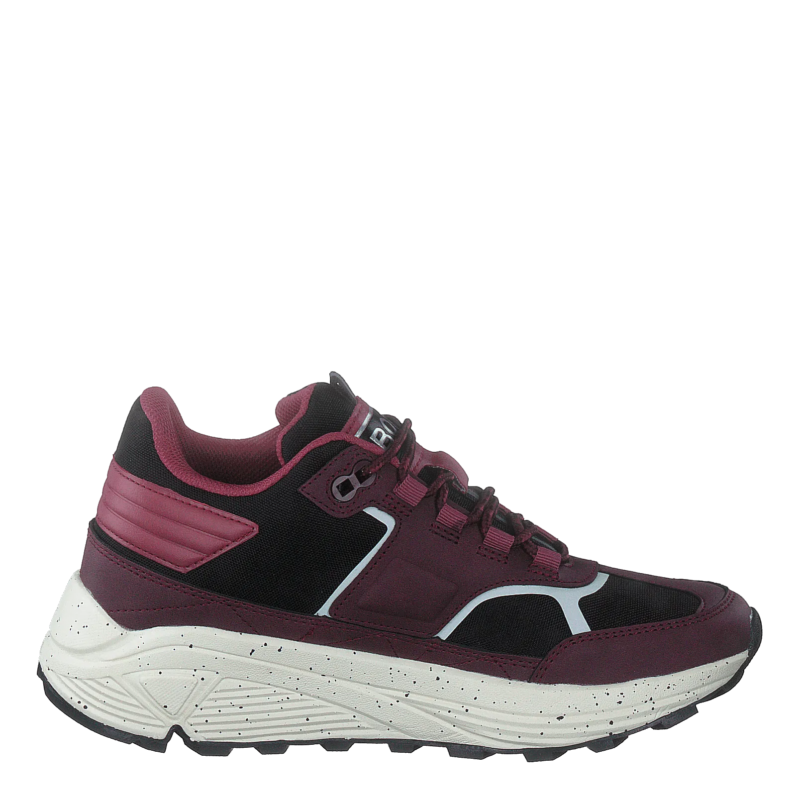 Björn Zapatos Borg R1300 Mid Blk Spk W Burgundy-black