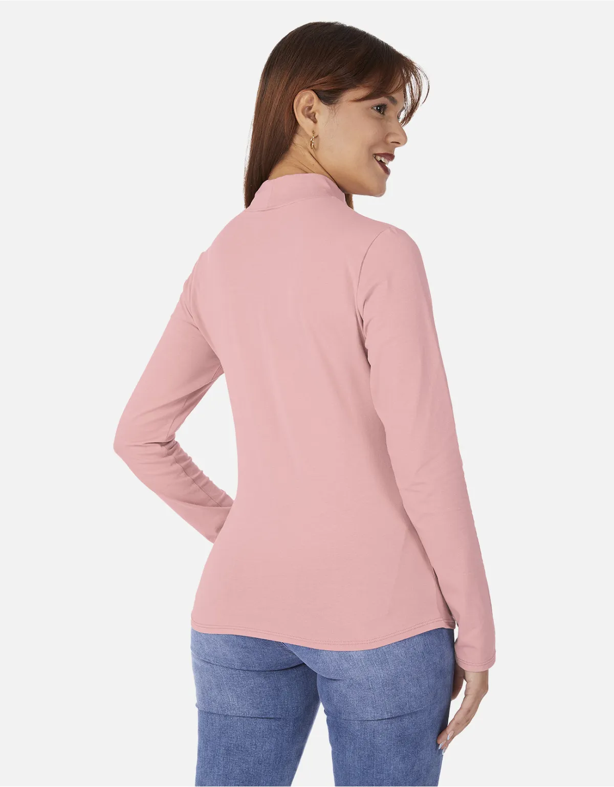 Cafarena slim fit manga larga rosa