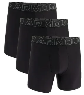 calzoncillos Under Armour Perf Tech 6in 3 Pack - Black - men´s