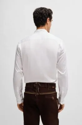 Camisa slim fit BOSS Menswear Trachten en algodón estructurado