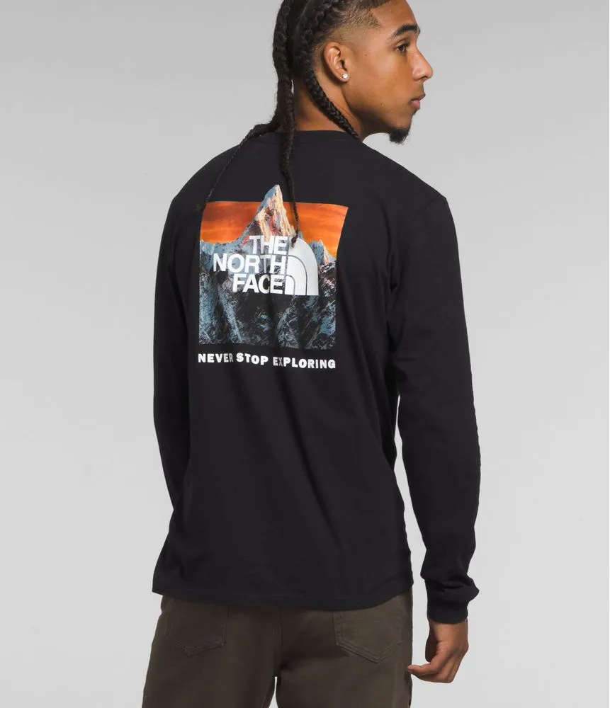 Camiseta Manga Larga  L/S Box Nse Tee Negra Hombre The North Face