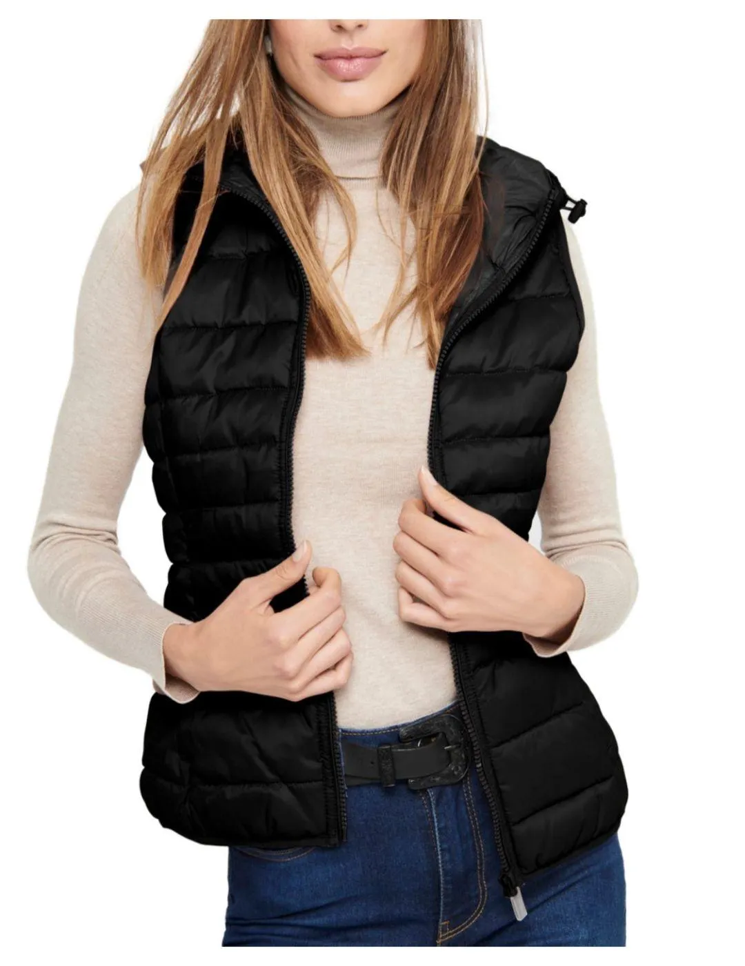 Chaleco Only Newtahoe negro de mujer-b