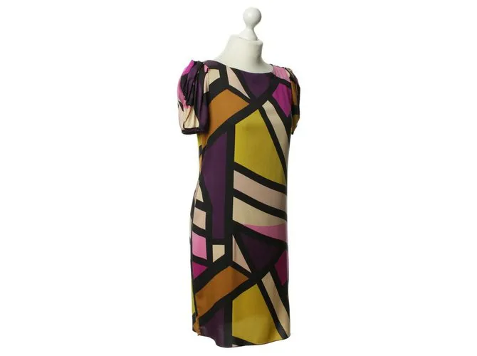 Diane Von Furstenberg Vestido de seda Lionel Multicolor 