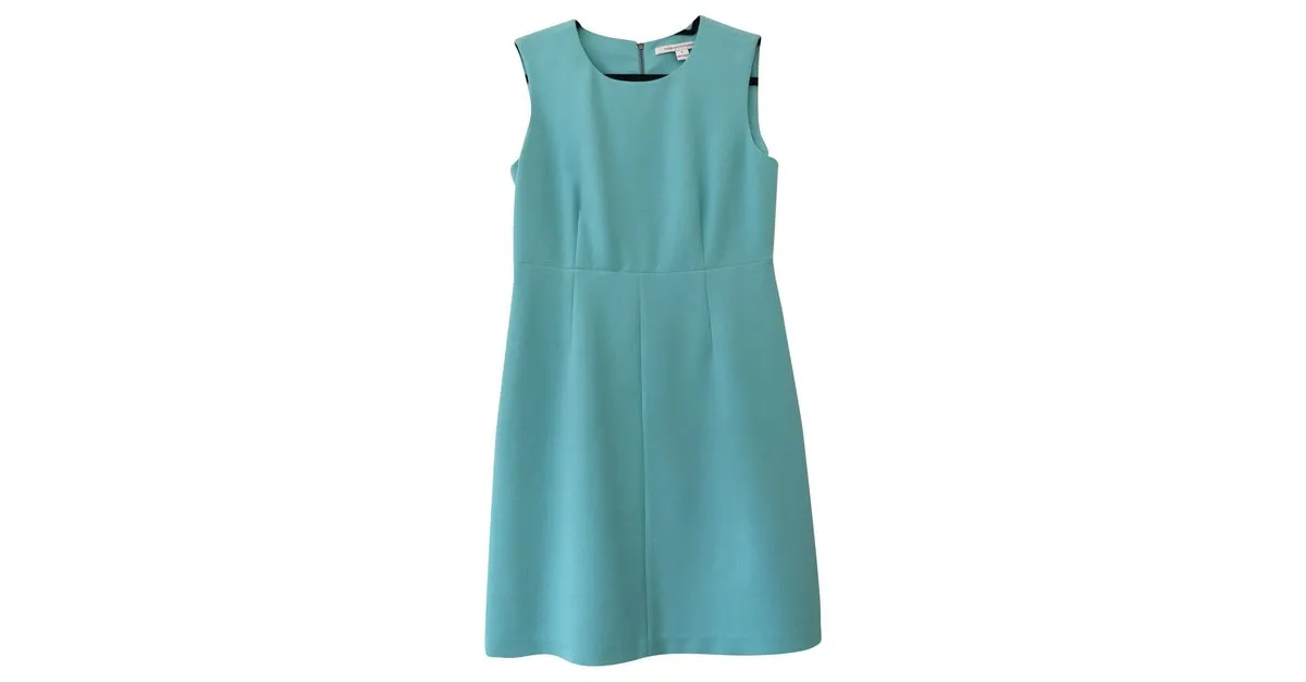 Diane Von Furstenberg Vestido recto DvF Carrie Turquesa 
