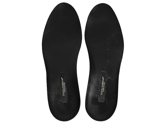 Dolce & Gabbana Zapatillas DG Heart en cuero negro 
