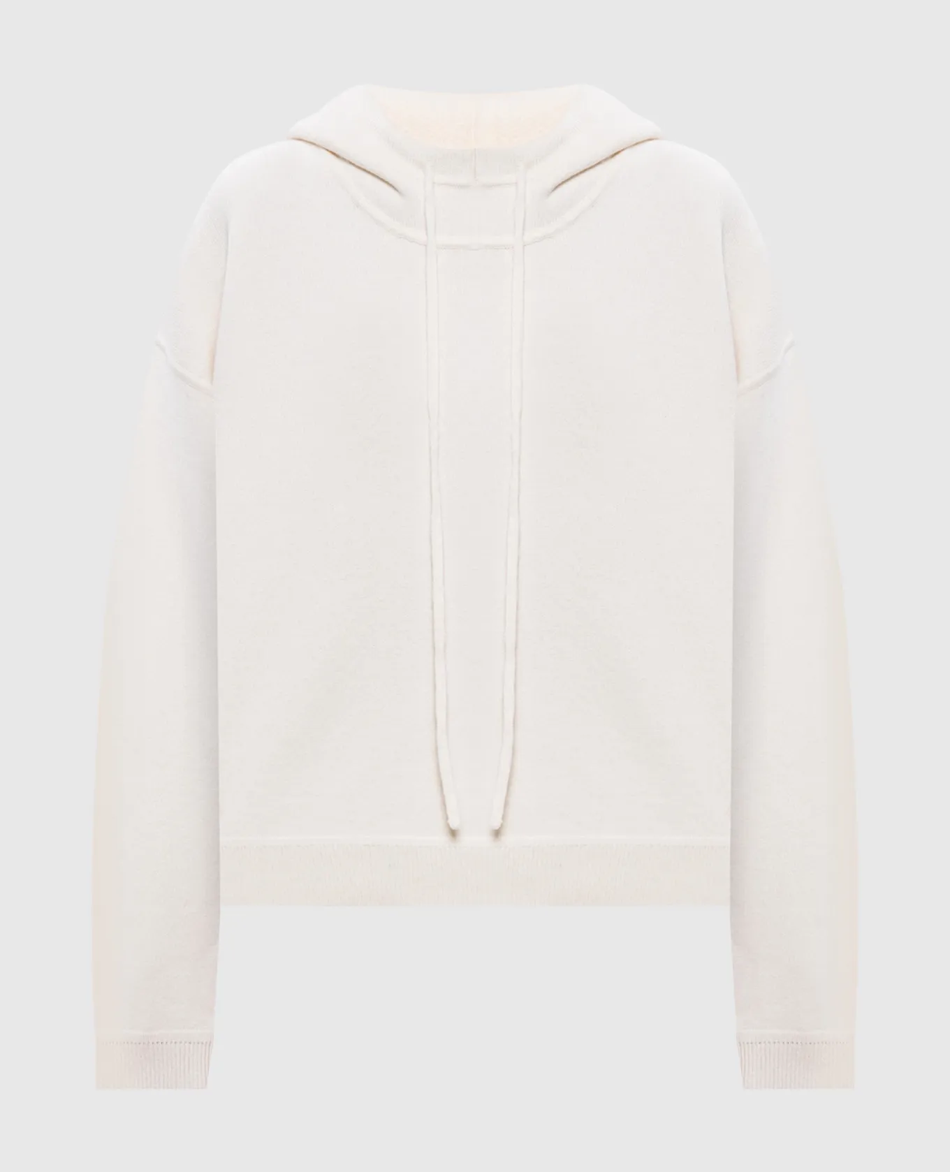 Lou Lou Studio SARLA white cashmere hoodie with embroidery