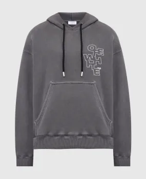 Off-White Gray hoodie with logo print