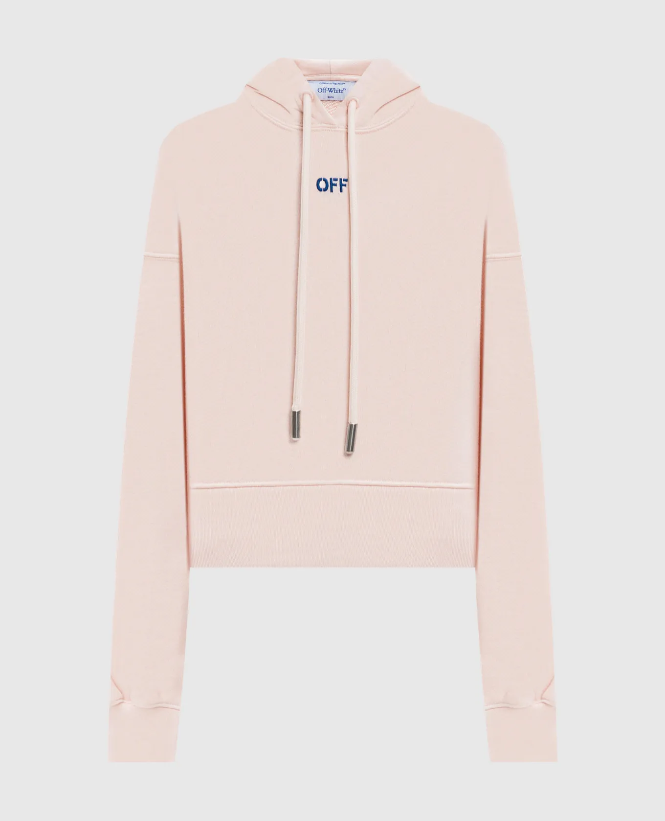 Off-White Pinkflower cropped hoodie with Off logo embroidery