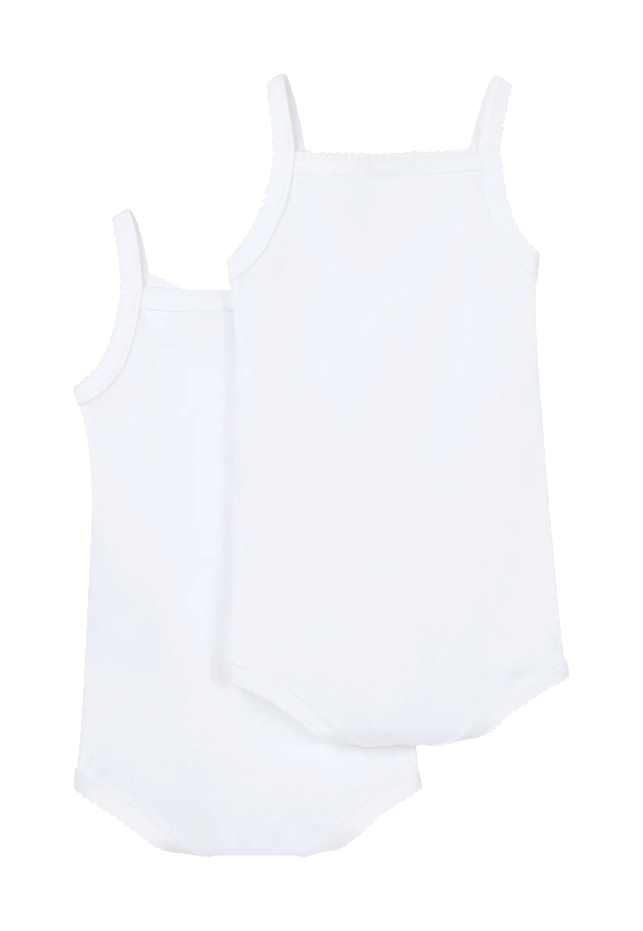 PETIT BATEAU Lote de 2 bodies de algodón con tirantes en multicolor