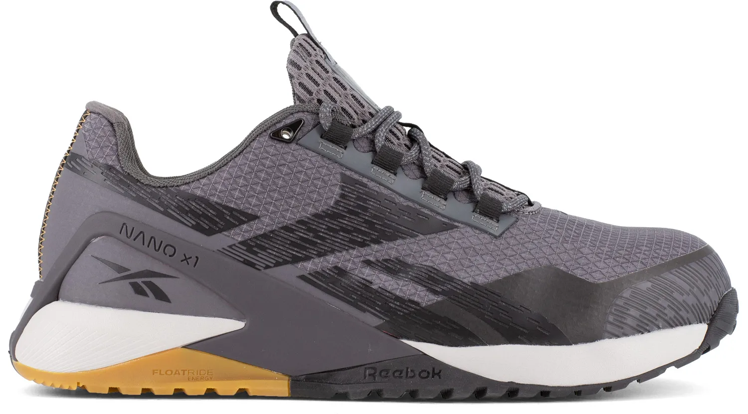 REEBOK Zapato de trabajo atlÒtico antideslizante, SD, con puntera de material compuesto, gris/negro, de hombre Nano X1 Adventure