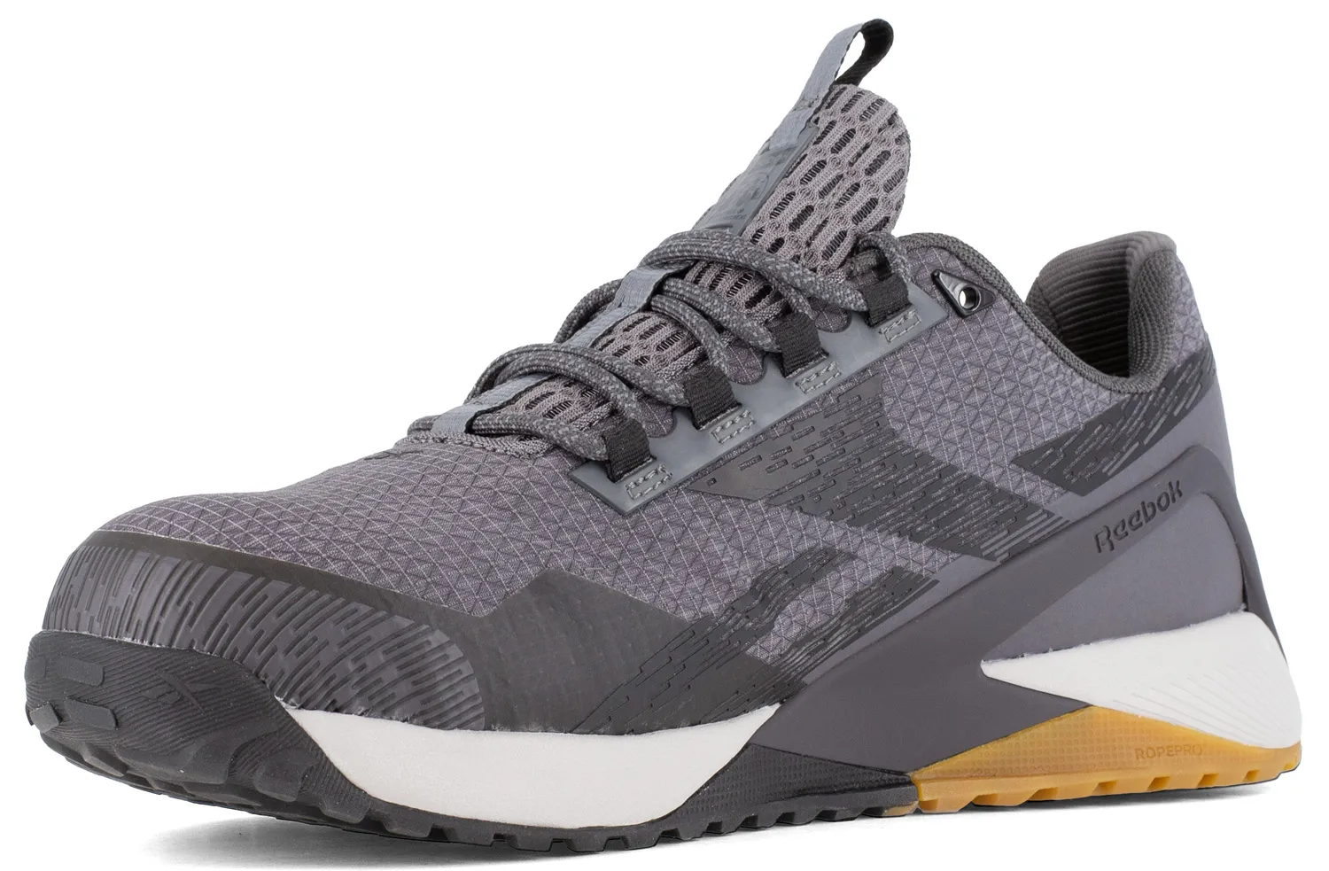 REEBOK Zapato de trabajo atlÒtico antideslizante, SD, con puntera de material compuesto, gris/negro, de hombre Nano X1 Adventure