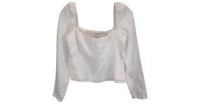 Reformation Stilton Top en Lino Blanco 