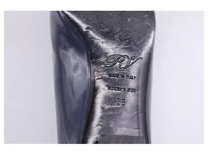 Roger Vivier Bailarinas Belle Vivier con hebilla metálica en charol azul marino 
