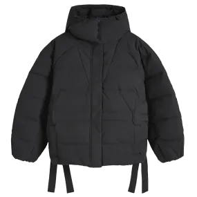 Tech Seersucker Oversized Puffer Jacket