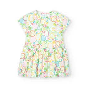 Vestido De Punto Elástico Estampado Frutas BOBOLI