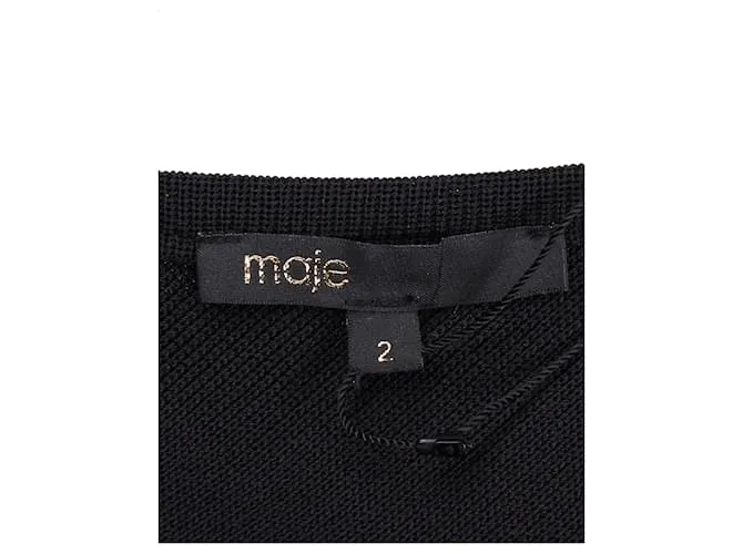 Vestido falda de lentejuelas Maje en poliamida negra Negro 