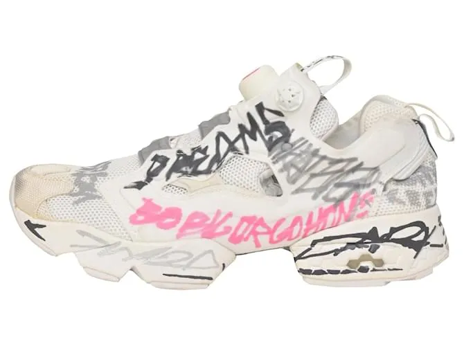 Vêtements Zapatillas Vetements x Reebox Instapump Fury de nailon blanco Rosa 