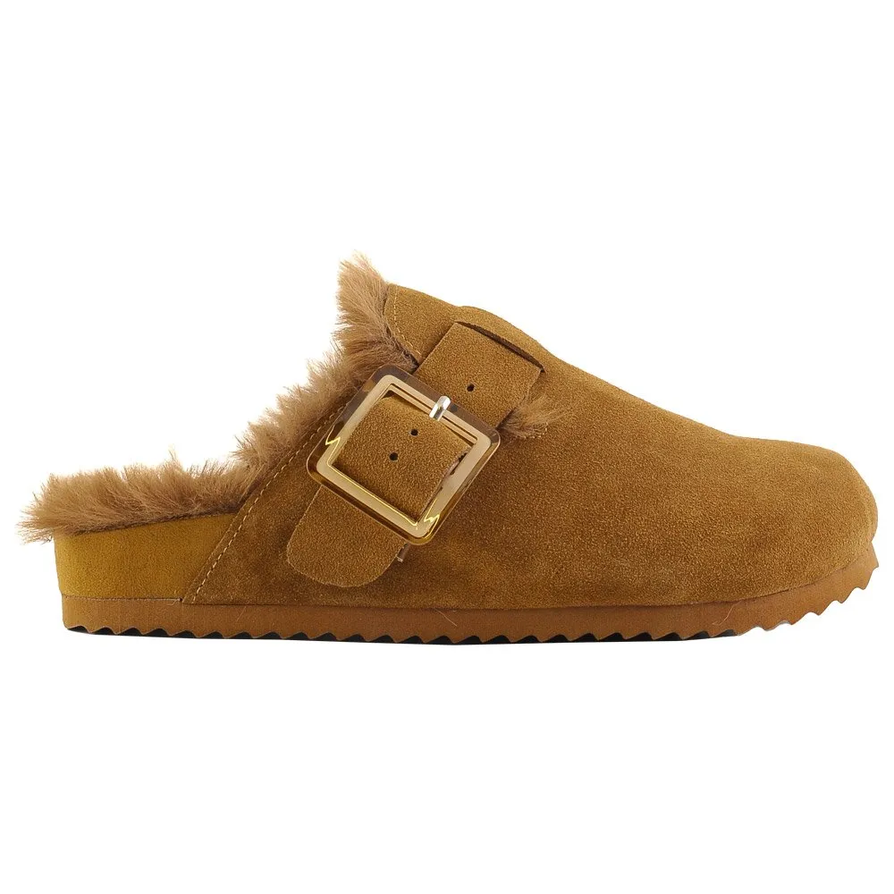 Zapatillas Colors Of California Suede Furry Bio Closed Toe Cognac