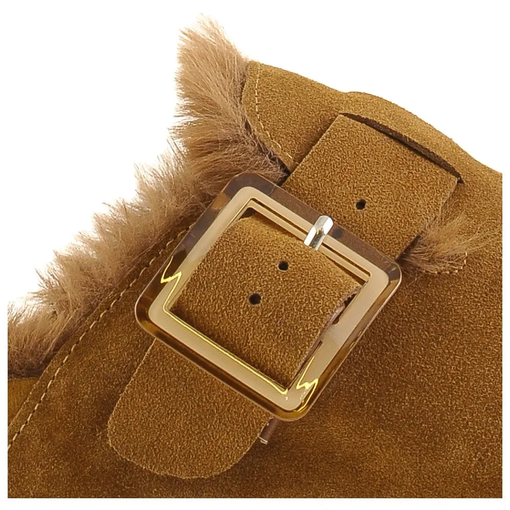 Zapatillas Colors Of California Suede Furry Bio Closed Toe Cognac