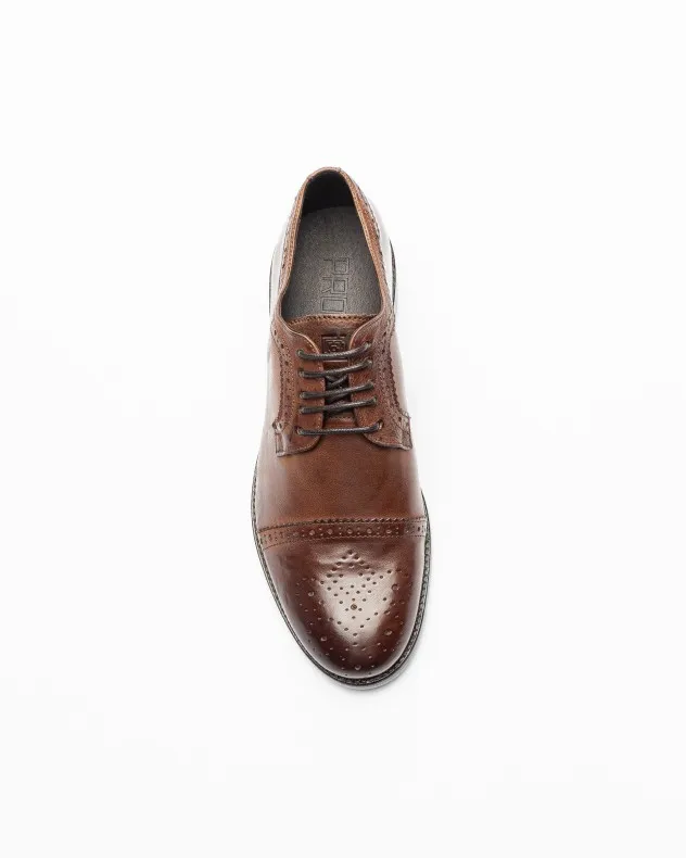 Zapatos brogue PROF 10248 Camel